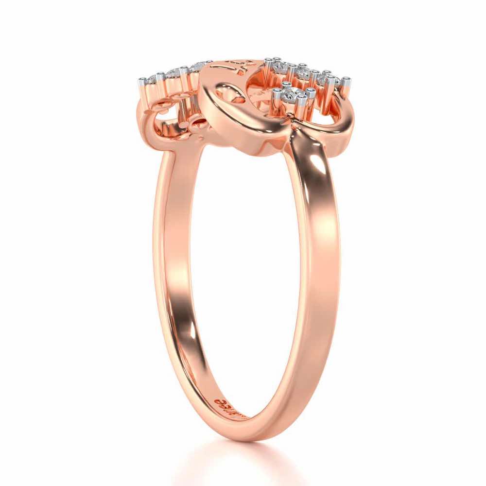 Eternity Love Silver Ring - Rose Gold - Image 3