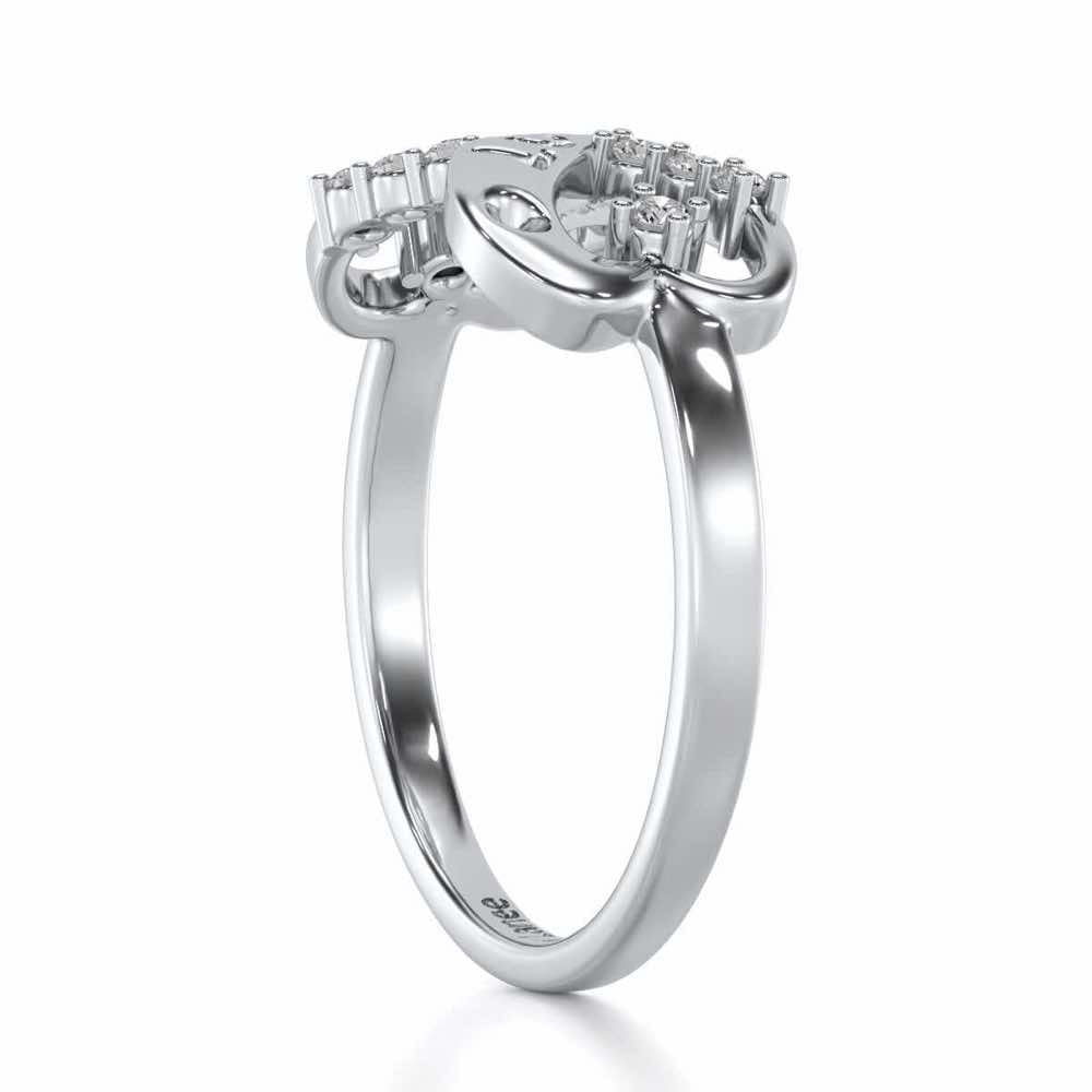 Eternity Love Silver Ring - White Gold - Image 3