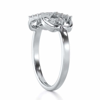 Eternity Love Silver Ring - White Gold - Image 3