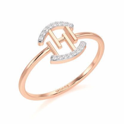 Ethereal Closeness Silver Ring - Rose Gold - Image 1