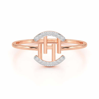 Ethereal Closeness Silver Ring - Rose Gold - Image 4