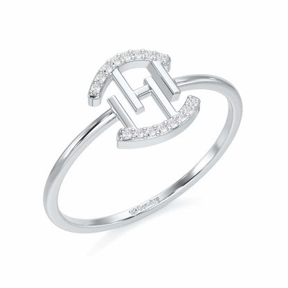 Ethereal Closeness Silver Ring - White Gold - Image 1