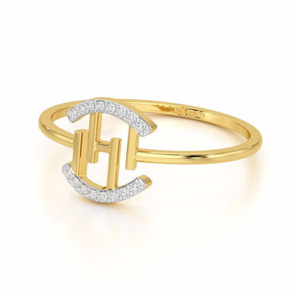 Ethereal Closeness Silver Ring - Yellow Gold - Image 2