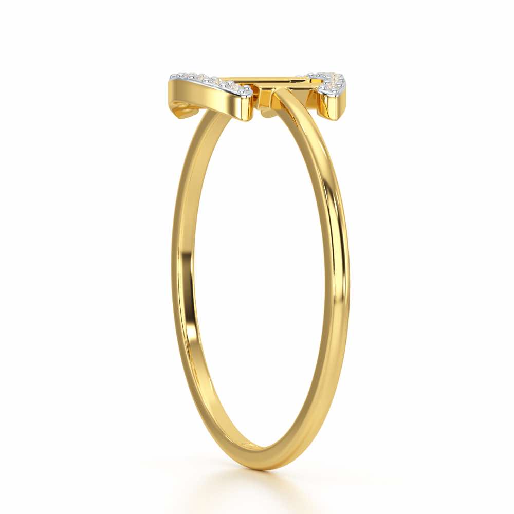 Ethereal Closeness Silver Ring - Yellow Gold - Image 3