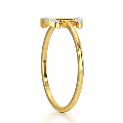 Ethereal Closeness Silver Ring - Yellow Gold - Image 3