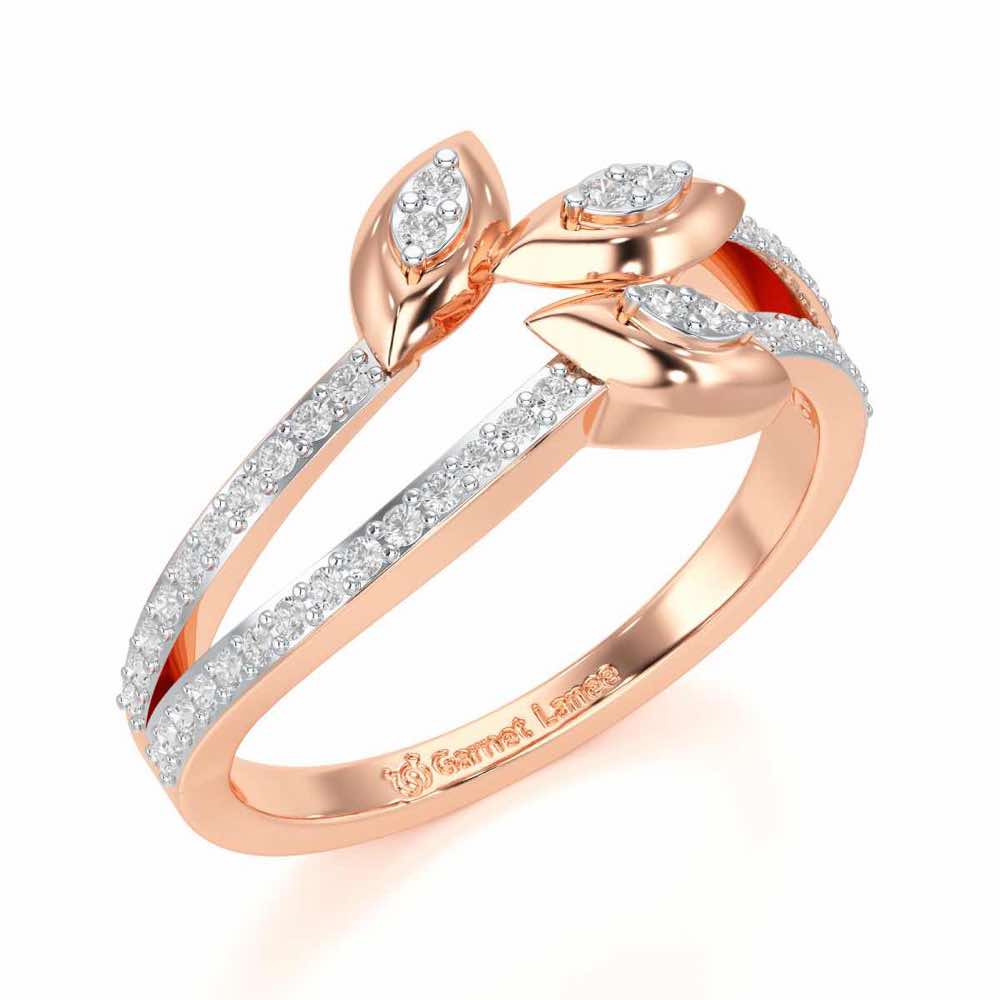 Ethereal Ember Silver Ring - Rose Gold - Image 1