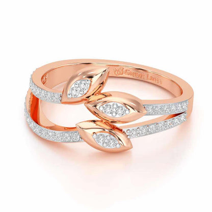 Ethereal Ember Silver Ring - Rose Gold - Image 2
