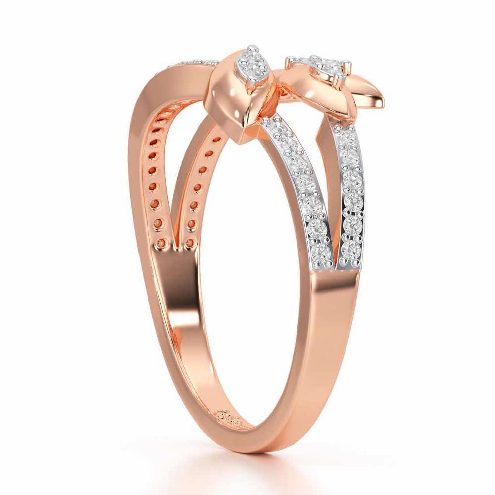 Ethereal Ember Silver Ring - Rose Gold - Image 3