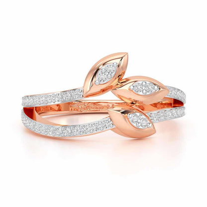 Ethereal Ember Silver Ring - Rose Gold - Image 4
