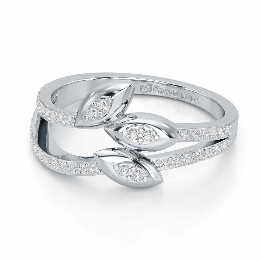 Ethereal Ember Silver Ring - White Gold - Image 2
