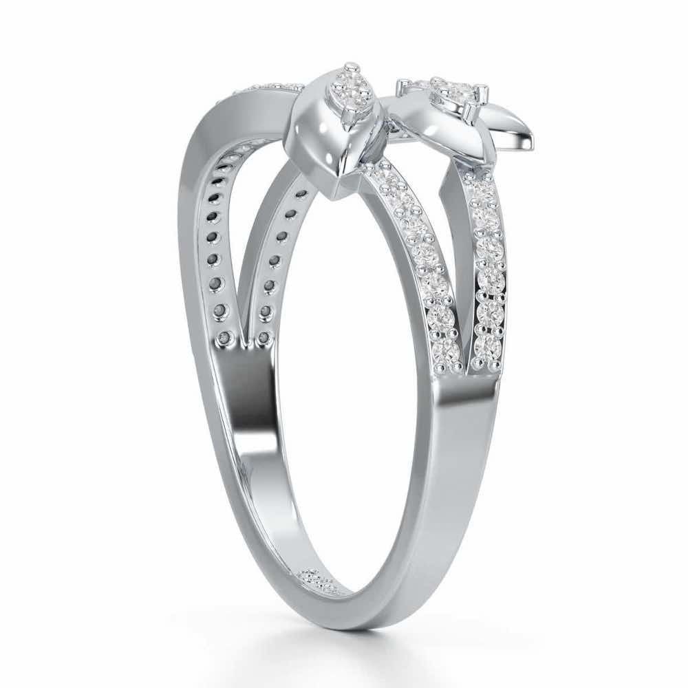 Ethereal Ember Silver Ring - White Gold - Image 3