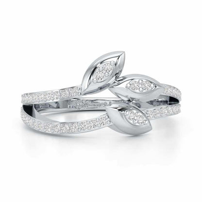 Ethereal Ember Silver Ring - White Gold - Image 4