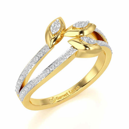 Ethereal Ember Silver Ring - Yellow Gold - Image 1