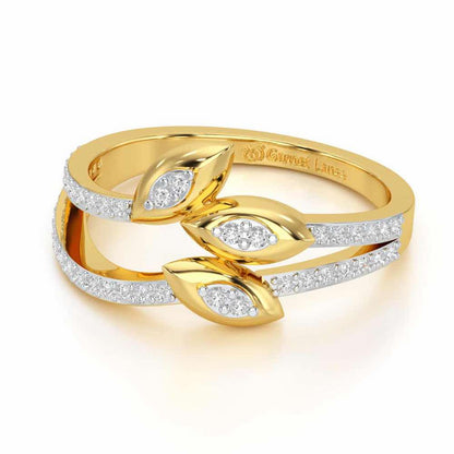 Ethereal Ember Silver Ring - Yellow Gold - Image 2
