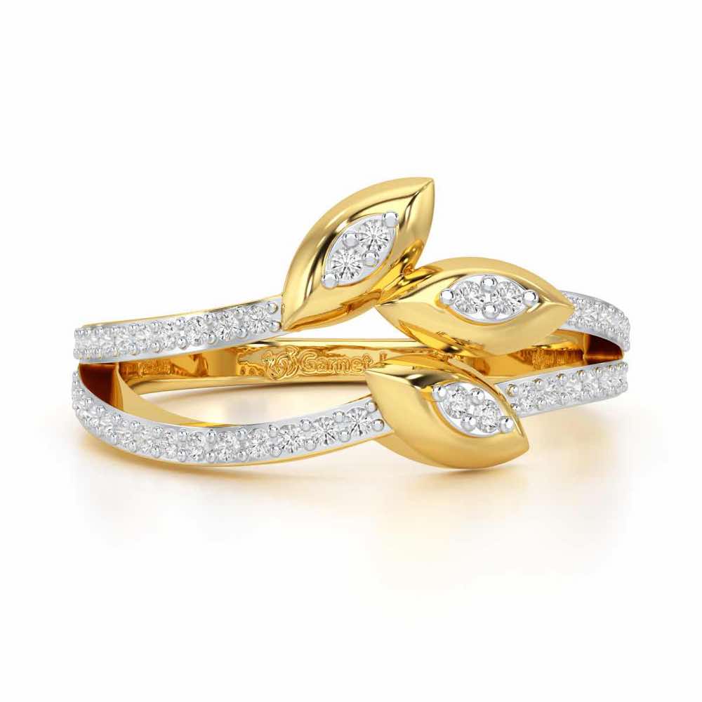 Ethereal Ember Silver Ring - Yellow Gold - Image 4