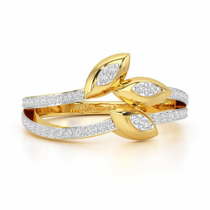 Ethereal Ember Silver Ring - Yellow Gold - Image 4