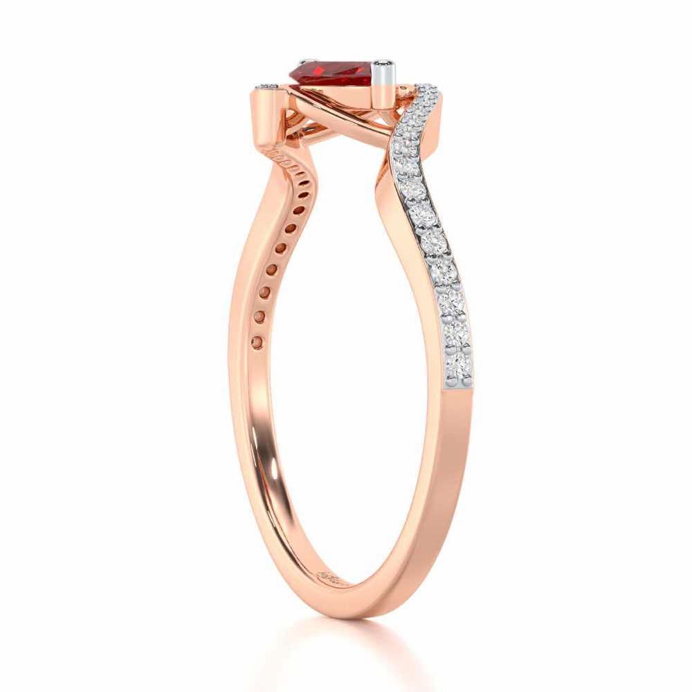 Ethereal Epiphany Garnet Silver Rings - Rose Gold - Image 4