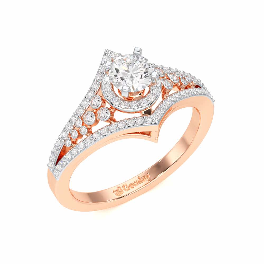 Ethereal Glow Solitaire Ring - Rose Gold - Image 1