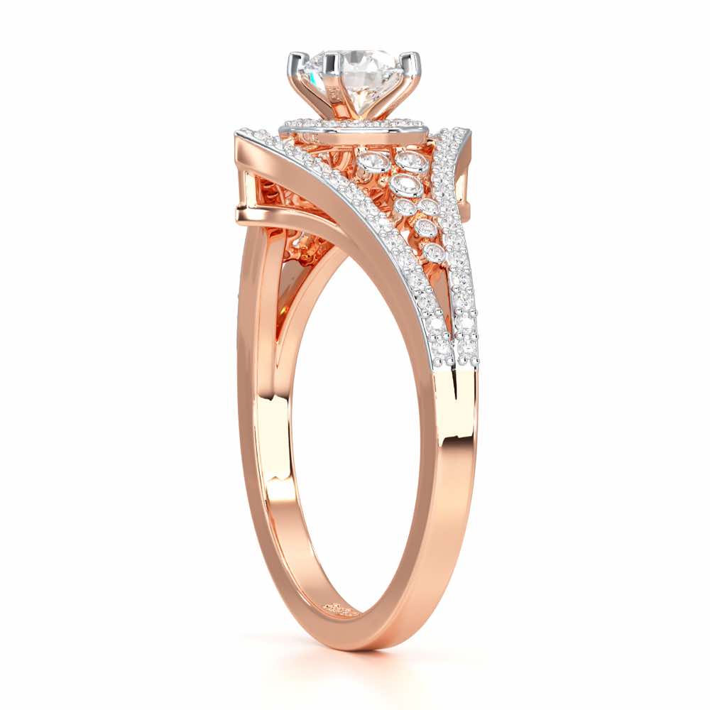 Ethereal Glow Solitaire Ring - Rose Gold - Image 3