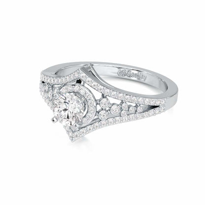 Ethereal Glow Solitaire Ring - White Gold - Image 2