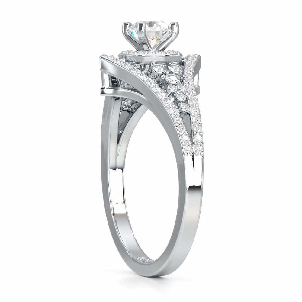 Ethereal Glow Solitaire Ring - White Gold - Image 3