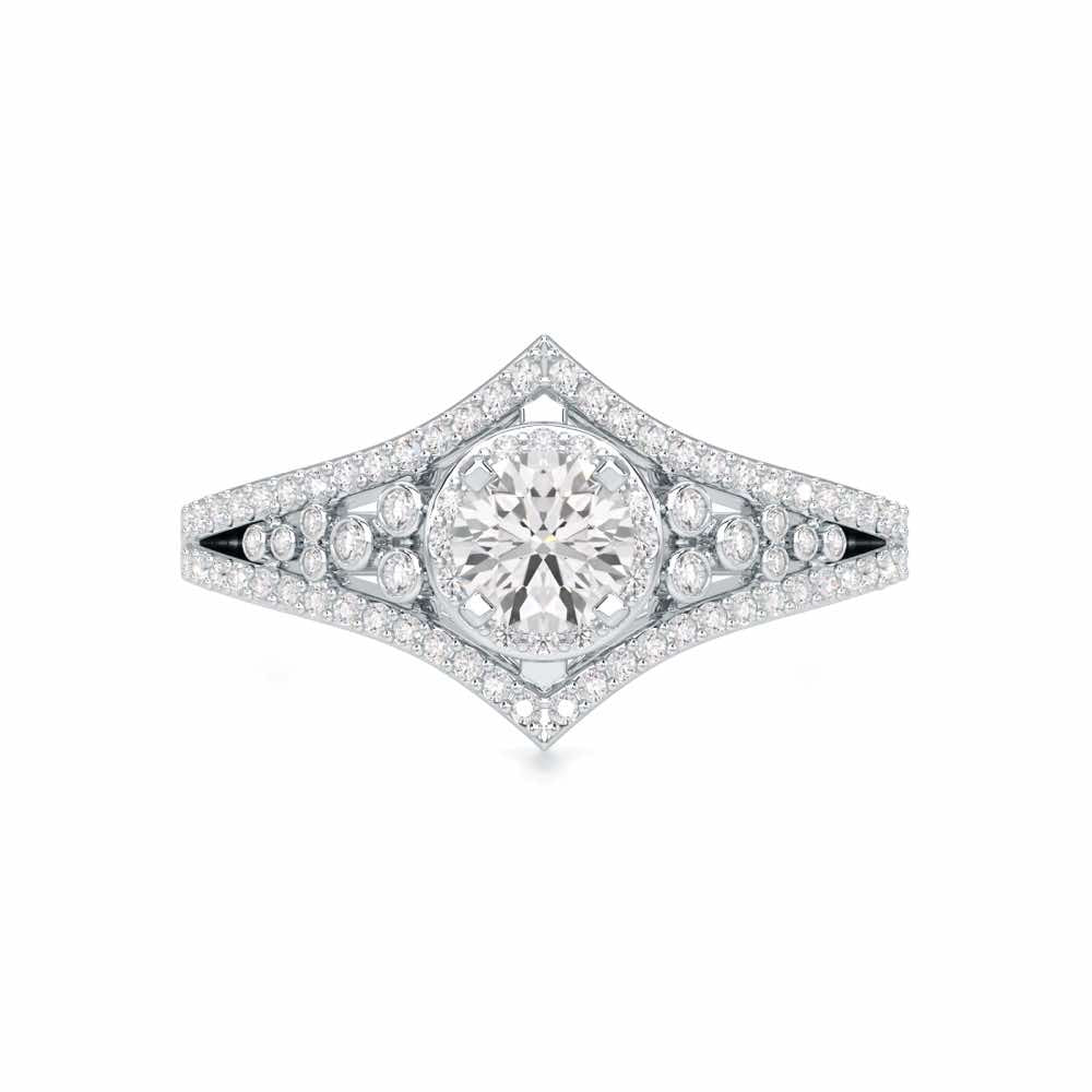 Ethereal Glow Solitaire Ring - White Gold - Image 4