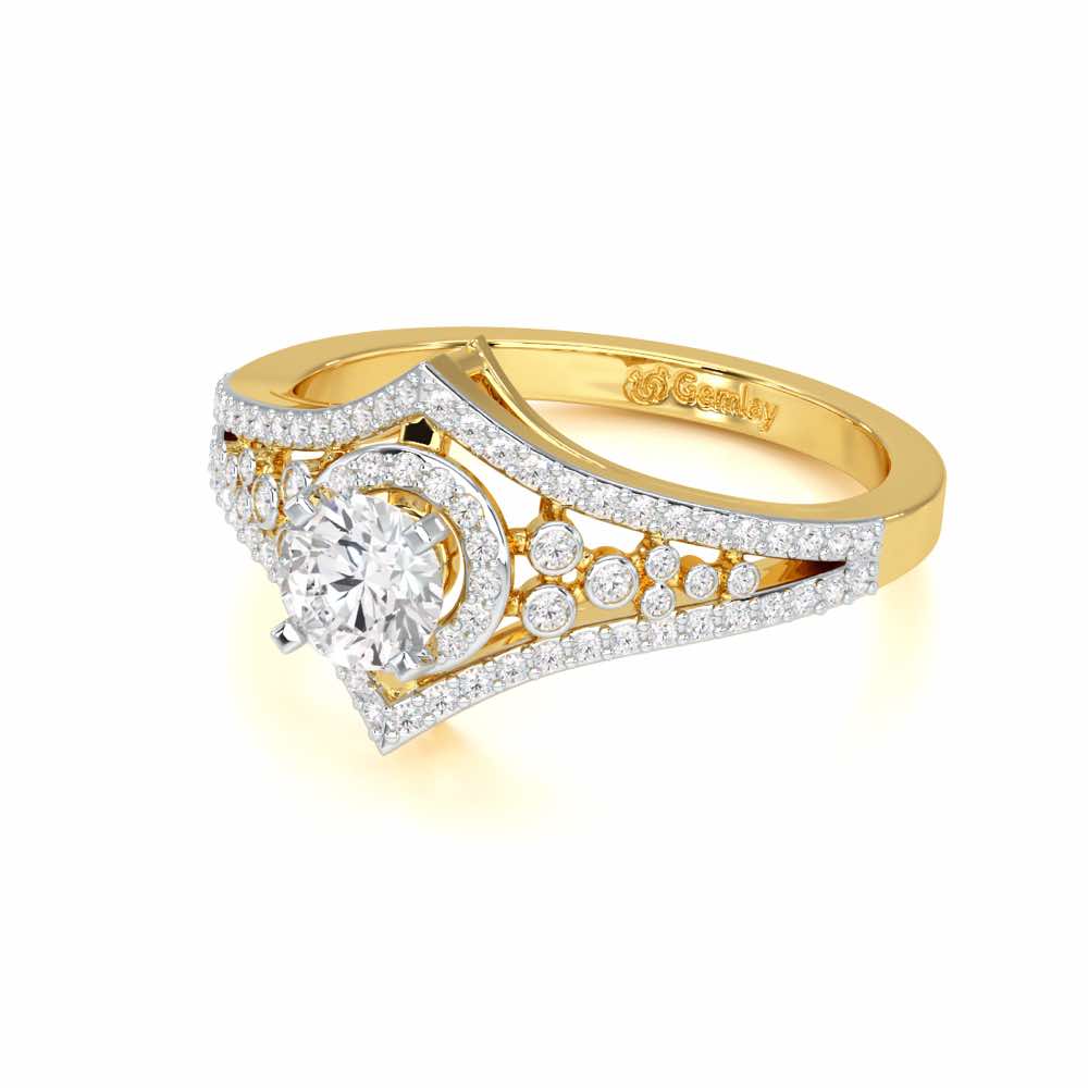 Ethereal Glow Solitaire Ring - Yellow Gold - Image 2