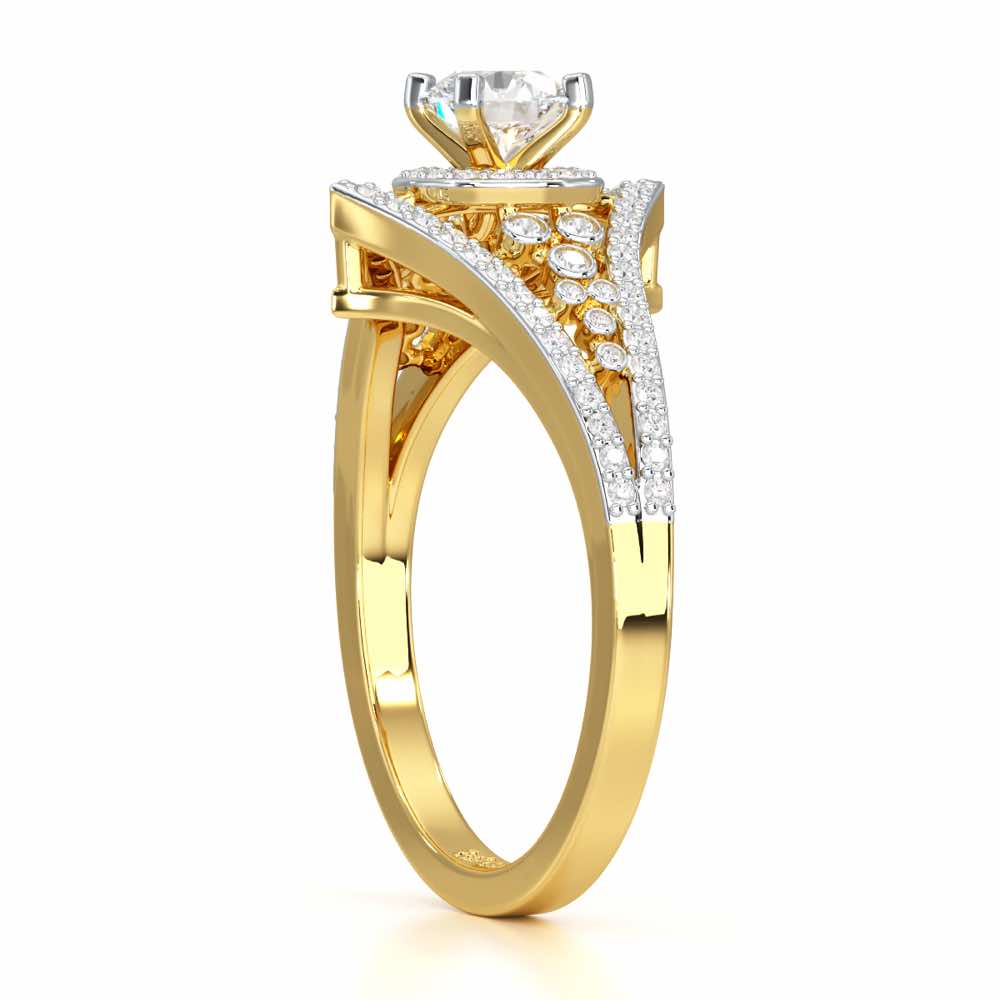 Ethereal Glow Solitaire Ring - Yellow Gold - Image 3