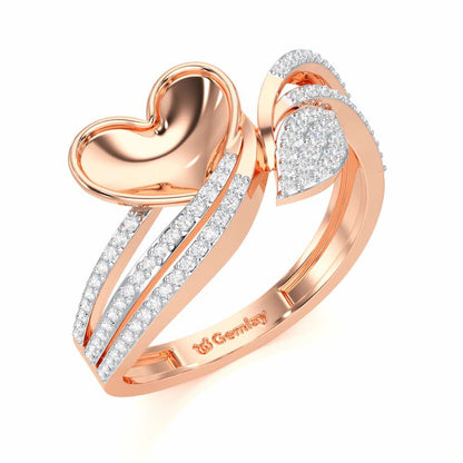 Ethereal Love Silver Ring - Rose Gold - Image 1