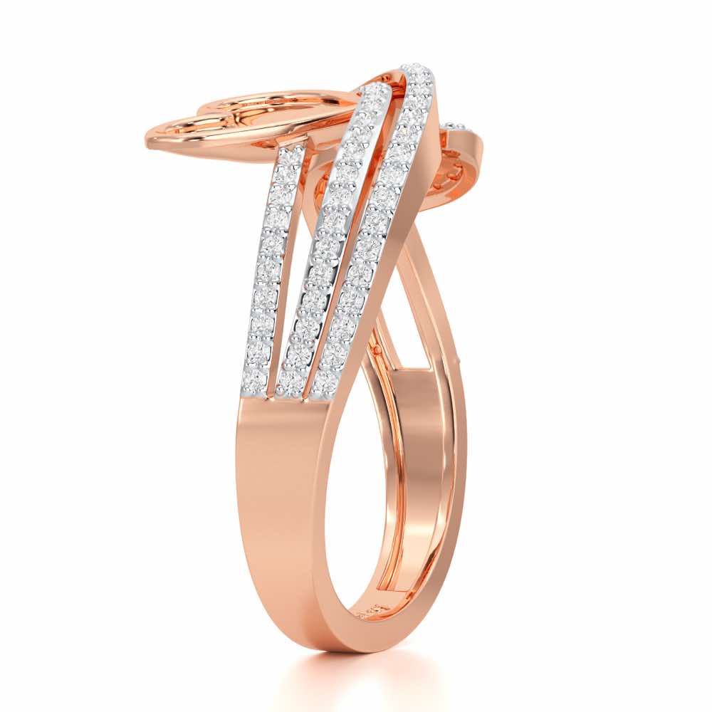 Ethereal Love Silver Ring - Rose Gold - Image 3
