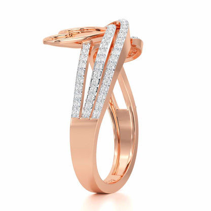 Ethereal Love Silver Ring - Rose Gold - Image 3