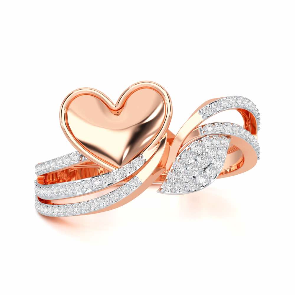 Ethereal Love Silver Ring - Rose Gold - Image 4