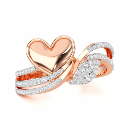 Ethereal Love Silver Ring - Rose Gold - Image 4