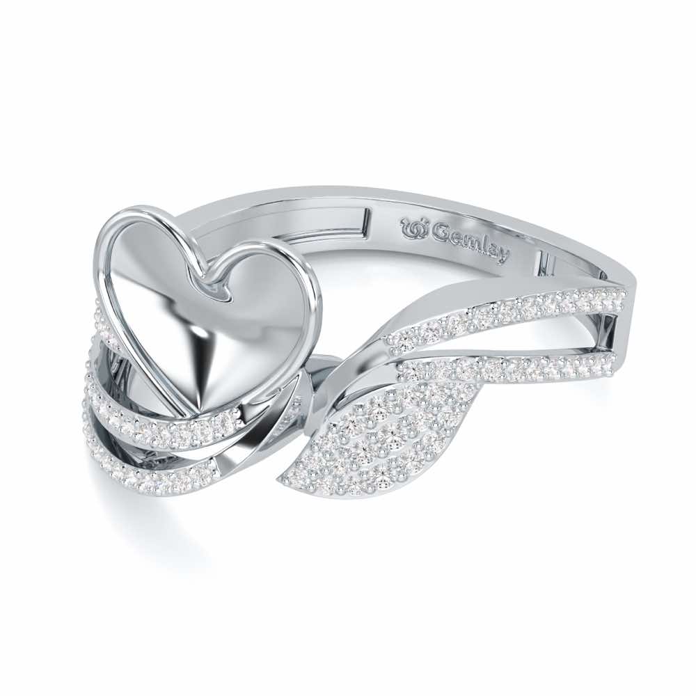 Ethereal Love Silver Ring - White Gold - Image 2