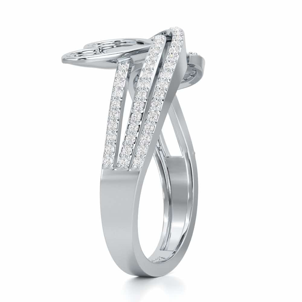 Ethereal Love Silver Ring - White Gold - Image 3