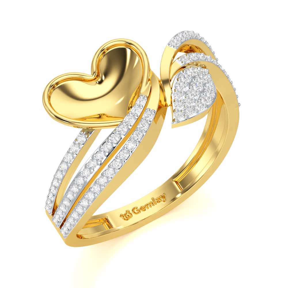 Ethereal Love Silver Ring - Yellow Gold - Image 1