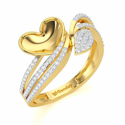 Ethereal Love Silver Ring - Yellow Gold - Image 1