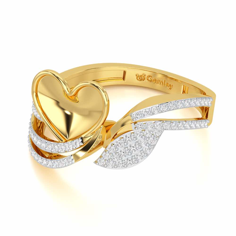 Ethereal Love Silver Ring - Yellow Gold - Image 2