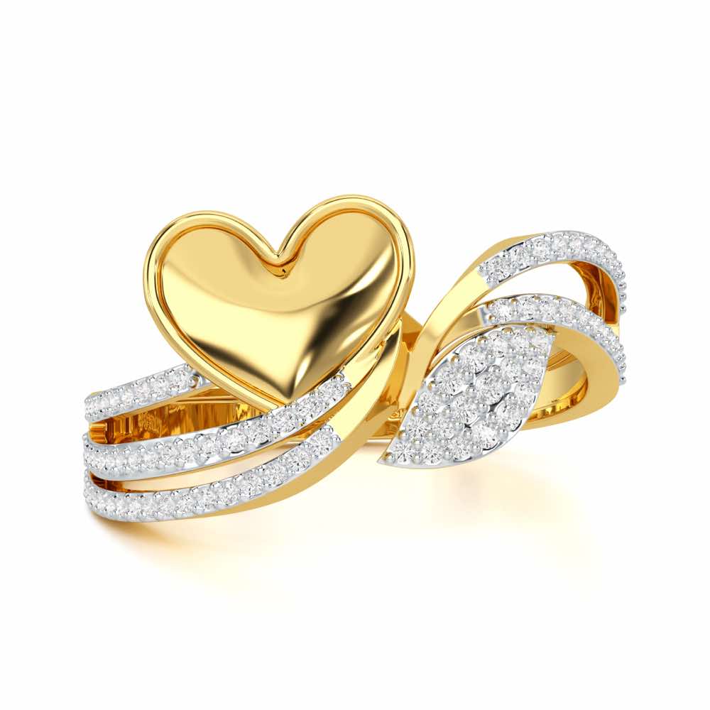 Ethereal Love Silver Ring - Yellow Gold - Image 4