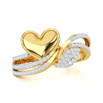 Ethereal Love Silver Ring - Yellow Gold - Image 4