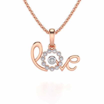 Etnernal Love Silver Pendant - Rose Gold - Image 1