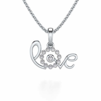 Etnernal Love Silver Pendant - White Gold - Image 1
