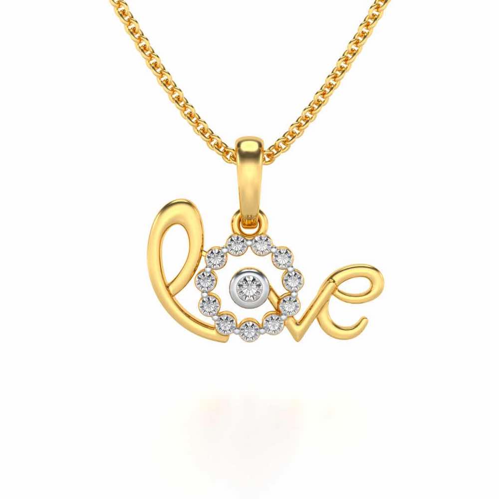 Etnernal Love Silver Pendant - Yellow Gold - Image 1