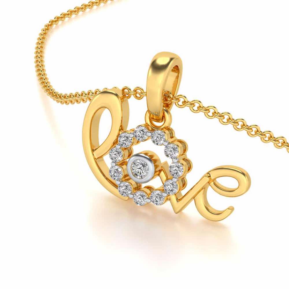 Etnernal Love Silver Pendant - Yellow Gold - Image 2