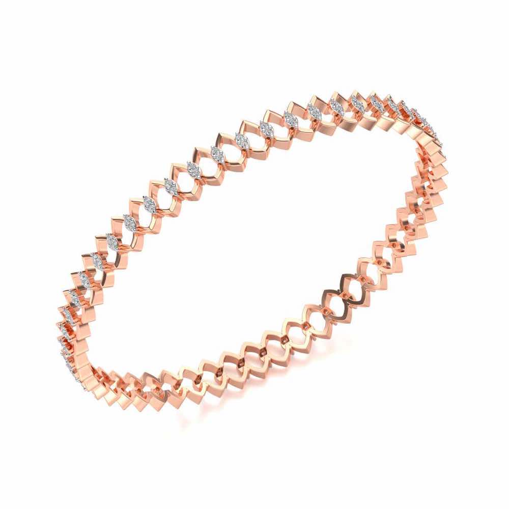 Etonnante Silver Bangle - Rose Gold - Image 1