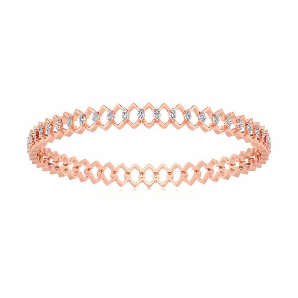 Etonnante Silver Bangle - Rose Gold - Image 2