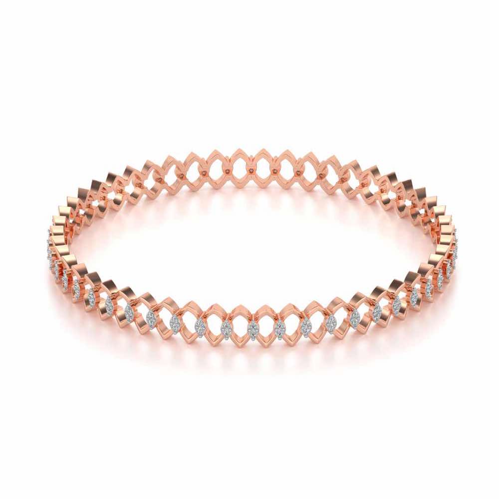 Etonnante Silver Bangle - Rose Gold - Image 3