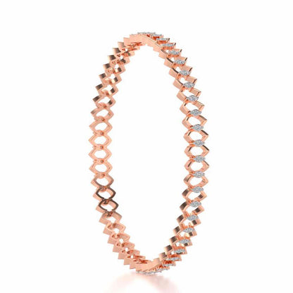 Etonnante Silver Bangle - Rose Gold - Image 4