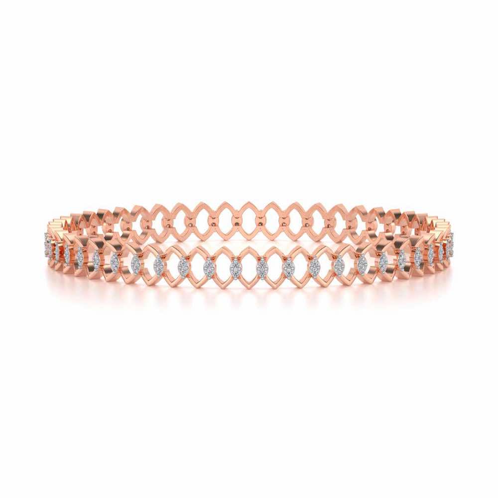 Etonnante Silver Bangle - Rose Gold - Image 5