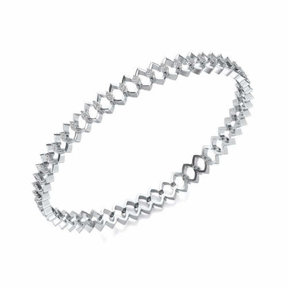 Etonnante Silver Bangle - White Gold - Image 1